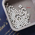 3mm white high-gloss faux pearl loose beads for DIY handmade jewelry crafts - Style 6 / 1 Piece (3mm) / White