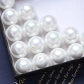 Single-hole white iridescent shell pearl bead for DIY jewelry making and earrings - Style 8 / 1 Piece/Pack (16mm) / White