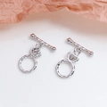 Détail des fermoirs à bascule OT argentés avec couronne pour création de bijoux DIY - Style Torsadé à Couronne d'Argent (9#)