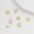 Vista detallada del cierre de reasa de 7mm bañado en oro 14k para bisutería DIY - Mediano (10#7mm)