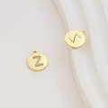 Detail of 18k gold plated letter Z pendant with cubic zirconia stones for jewelry DIY - Letter Z / Gold