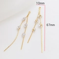 Détail du pendentif nœud doré de 67mm serti de zircons pour la création de bijoux DIY - Branche Or 14k