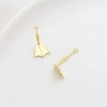 Detailed macro view of 18k gold-plated brass duck claw charms for DIY baroque jewelry making - Duck Palm 14K