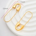 Detalle de colgantes de imperdible de oro mate de 53x17mm para la creación de joyas - Estilo Estándar Mate (3#)