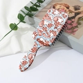 Wide paddle air cushion hairbrush with red panda pattern for detangling and massage - Red Panda (Light Blue)