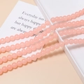 Close-up of 8mm soft pink macaron glass beads for DIY jewelry making and bracelets - Single Piece / 3# Light Pink