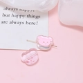 Detail of pink acrylic bear charm with metal pin on a soft decorative background - Light Pink Bear