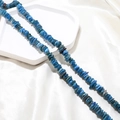 Macro detail of natural blue kyanite gravel stone beads for DIY jewelry making - 1 Piece / Dark Blue