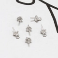 Detailoverzicht van verzilverde parelkapjes voor DIY sieraden maken accessoires - Medium Bloemvorm Zilver