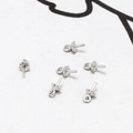 Verzilverde parelkapjes met bloemvormige houder voor DIY handgemaakte sieraden - Klein Bloemvorm Zilver