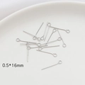 Silver 14k gold filled 9-shaped pins 0.5x16mm for DIY jewelry making and beading - 3#0.5x16mm / White Gold (0.5x16mm)