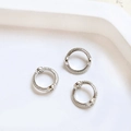Detailed close-up of textured gold-plated brass double-hole beaded ring components - White Gold Suitable for 6mm Bead (TB678982327984)
