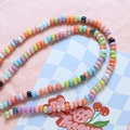 Macro shot of colorful pastel macaron ceramic beads for DIY jewelry and necklaces - Multicolor (1#)