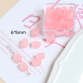 Vue détaillée de perles cylindriques roses translucides 6x9mm pour bijoux DIY et artisanat - 4# Rose