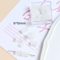 Macro de perles translucides blanches 6x10mm pour la création de bijoux DIY et artisanat - 10# Blanc