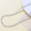 Macro shot of faceted crystal glass beads with iridescent AB coating for jewelry making - Single Strand (Approx. 100 Pcs) / Transparent AB (4#)