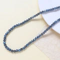 Dettaglio di perle in vetro di cristallo sfaccettato blu scuro per gioielli DIY - Filo Singolo (circa 100 pezzi) / Blu Profondo (10#)