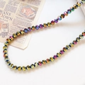 Macro di perline sfaccettate in vetro arcobaleno con rivestimento AB per gioielli - 100 Pezzi/Confezione / Cangiante AB (21#)
