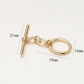Goldener Vintage Daisy OT-Knebelverschluss für DIY Schmuck Halsketten Zubehör - Lange Ovale Form