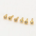 Sechser-Set vergoldete Sternanhänger mit Zirkonia und Schraubverschluss für Schmuck - Böser Blick Gold