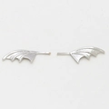 Detailed silver-plated metal bat wings components for baroque style DIY jewelry making - Bat Wings (5#)