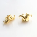 Detailed view of gold-plated crown pendant connectors for DIY jewelry making - 4# Jester Hat Gold