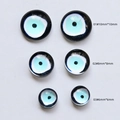 Flat round evil eye glass cabochons in 6mm, 8mm, and 10mm sizes for DIY jewelry making - Small / Evil Eye Style (03#)