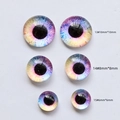 Detailed view of galaxy star pattern glass doll eyes in 6mm 8mm and 10mm sizes - Small / Starry Gradient Style (15#)