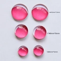 Detailed view of pink sand demon eye glass patches in 10mm, 8mm, and 6mm sizes - Small / Pink Frosted Style (18#)