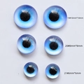 Flat back glass evil eye cabochons in 10mm, 8mm, and 6mm sizes for DIY craft making - Large / Blue Bionic Eye Style (19#)