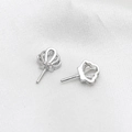 Vue détaillée des bijoux en forme de couronne argentée avec zircon pour loisirs créatifs - Pièce Unique / Couronne Or Blanc K (02#)