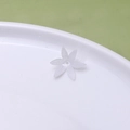 Macro detail of a white frosted resin six-petal flower bead for DIY jewelry making - Narcissus (06#)