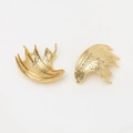 Detailed macro view of 18k gold plated devil wing charms for DIY jewelry making - 01# Gold Wings