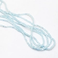 Macro shot of 3mm light blue cubic crystal beads with colorful AB finish for DIY jewelry - Light Blue (02#)