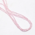 Macro shot of 3mm light pink cube crystals with AB coating for DIY jewelry making - Pink (10#)