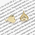 Golden heart-shaped alloy stud earring findings for DIY jewelry making and crafts - Heart-Shaped Glossy Style (06# Price per Piece)