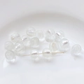 Macro shot of glass beads with silver gold-foil inserts for DIY jewelry making - Transparent Crystal