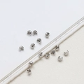 Silver plated C-shape crimp covers for DIY jewelry necklace and bracelet making - Silver White C-Shaped Crimp Cover