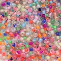 Macro shot of 4mm macaron glass seed beads for DIY jewelry making and embroidery craft - Mixed Colors