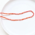Vibrant orange-red faceted crystal teardrop beads for DIY jewelry making - Orange