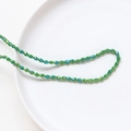 Faceted macaron green crystal glass rice beads for DIY jewelry making and craft projects - Green