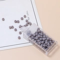 Dettaglio macro di perline viola opache da 4 mm in scatola per creazione di gioielli - 5# Grigio Smerigliato