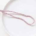 Pastel purple faceted crystal glass rice beads with iridescent coating for DIY jewelry - Purple