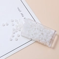 Perline bianche perlacee da 4mm in scatola trasparente per creazione gioielli fai da te - 7# Bianco Lucido