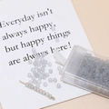 Detailed view of 3mm frosted grey DIY beads with storage box and threading needle - Gray