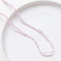 Lavender macaron crystal glass rice beads for DIY jewelry making and craft supplies - Pink
