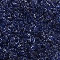 Detailed macro view of 4mm dark blue translucent glass seed beads for DIY jewelry making - Navy Blue