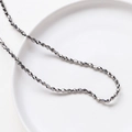 Deep grey faceted crystal glass beads with metallic luster for DIY jewelry making - Silver Black
