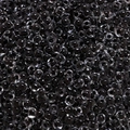 Macro shot of 4mm transparent black glass seed beads for DIY jewelry and crafts - 17# Black