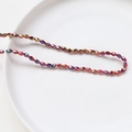 Iridescent faceted teardrop crystal beads in metallic bronze and green for DIY jewelry - Aurora Sunset